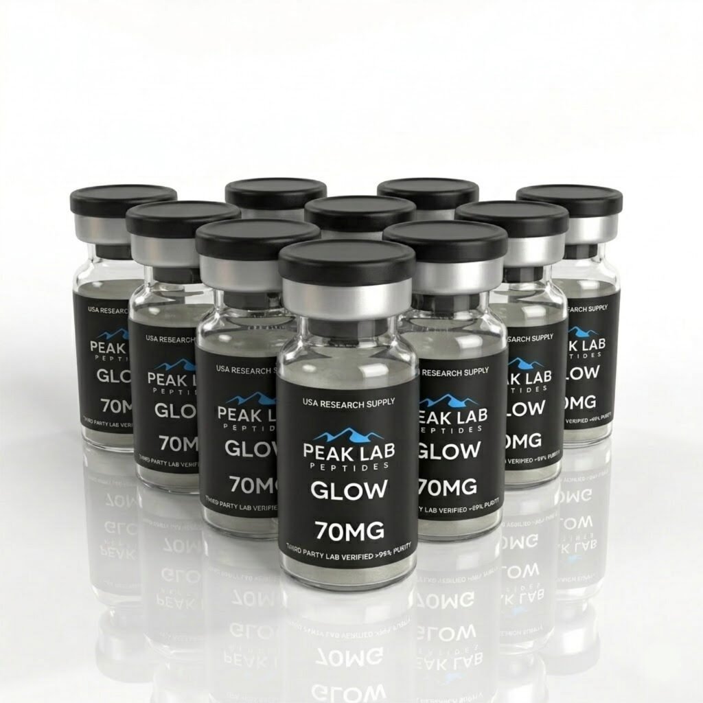 GLOW Blend 70mg (GHK-Cu 50mg, BPC-157 10mg, TB-500 10mg)10 vial kit